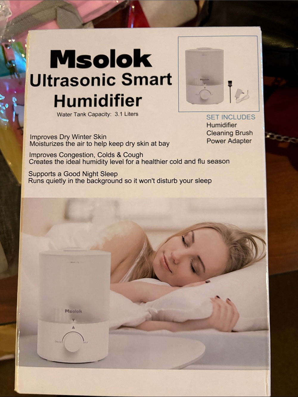 New Msolok Ultrasonic Smart Humidifier - White